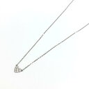 jewelry 貴金属 ネックレス アーカー ハート K18ホワイトゴールド ダイヤ0.05ct 美品 シルバーカラー 総重量:1.4g レディース チョーカー ペンダント ジュエリー 【中古】