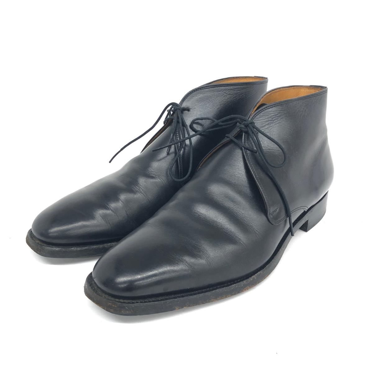 SCOTCH GRAIN スコッチグレイン ヒロカワ チェッカブーツ 25 ブラック レザー メンズ 靴 シューズ boots ワークブーツ  202402