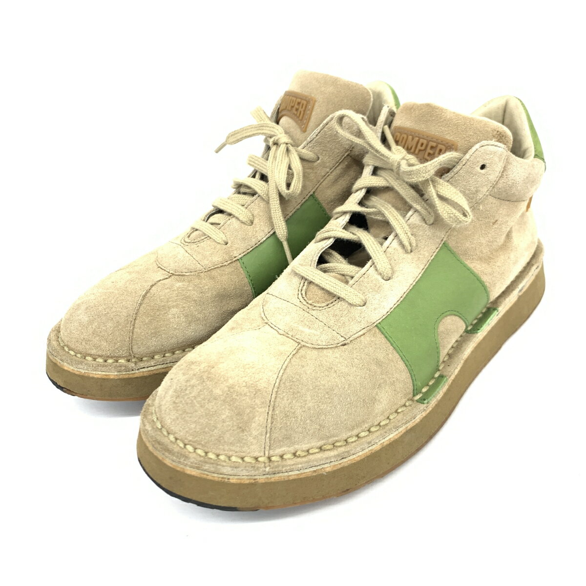 ★20%OFFクーポン配布中★ 6月10日まで CAMPER カンペール alicante スニーカー サイズ不明 ベージュ スエード メンズ 靴 シューズ sneakers 【中古】 【202404】