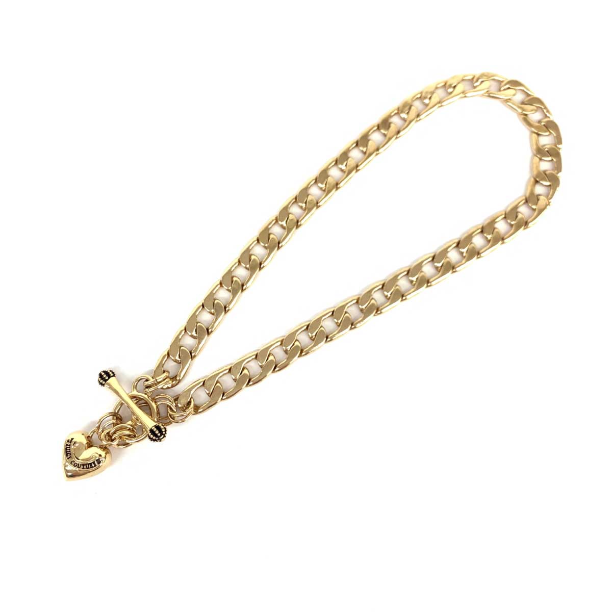 JUICY COUTURE ジューシークチュール ネックレス 良好 ゴールドカラー マンテル ハートモチーフ レディース accessory アクセサリー 【中古】 【202404】