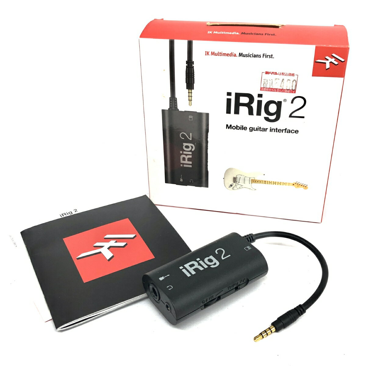 IK Multimedia アイケーマルチメディア iRig 2 ギター用モバイル・オーディオ・インターフェイス ジャンク品 ブラック 【中古】 【202404】