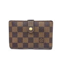 LOUIS VUITTON ルイヴィトン ダミエ エベヌ ポルトモネビエヴィエノワ 二つ折り財布 N61664 CA1025 ブラウン レディース ウォレット ...