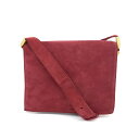 DONNAKARAN ダナキャラン ショルダーバッグ レッド スウェード レディース 斜め掛け bag 鞄 【中古】 【202501】