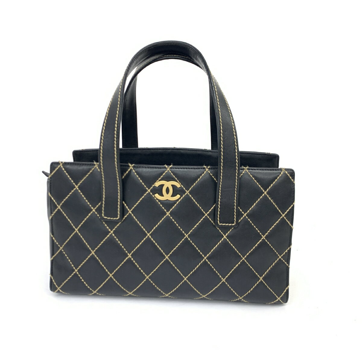 CHANEL ͥ ȡȥХå 9148977 ֥å ե 磻ɥƥå ޡ ǥ bag  š