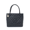 CHANEL シャネル 復刻トートバッグ 良好 A01804 7501457 ブラック キャビアスキン ココマーク マトラッセ レディース bag 鞄 【中古】