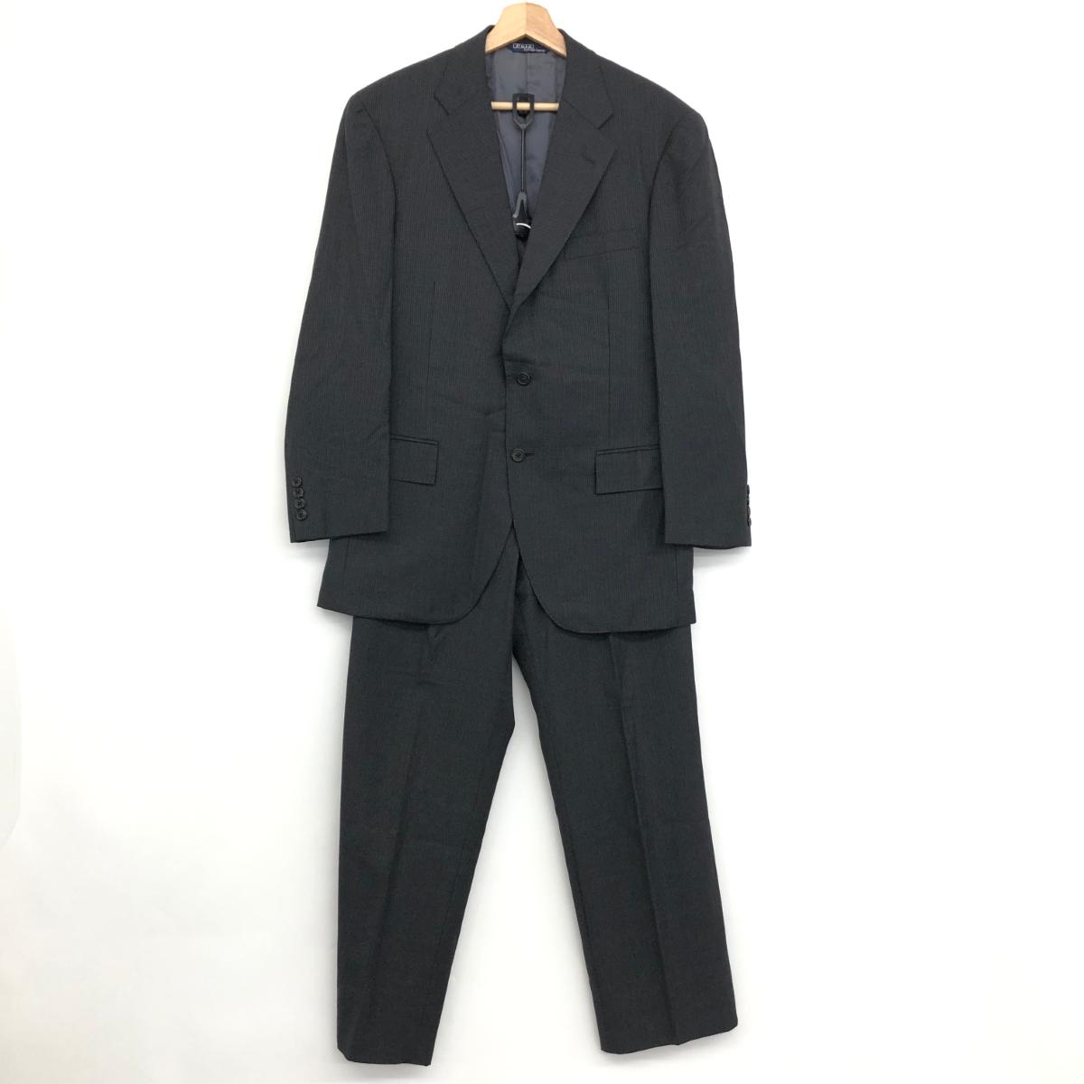 POLO RALPH LAUREN ポロラルフローレン 段返り3Bスーツ セットアップ グレー メンズ 上下セット スーツ フォーマル ストライプ 【中古】 【202501】