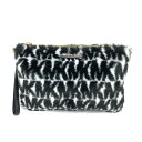 MICHAEL KORS マイケルコース クラッチバッグ 良好 ブラック×ホワイト フェイクファー レディース セカンドバッグ bag 鞄 【中古】 【2025...