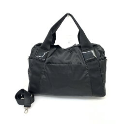 papillonner パピヨネ 2WAYバッグ 良好 ブラック ナイロン レディース トート ショルダー bag 鞄 【中古】