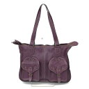 ANNA SUI アナスイ トートバッグ パープル レザー ポケット レディース bag 鞄 ワンショルダー 【中古】