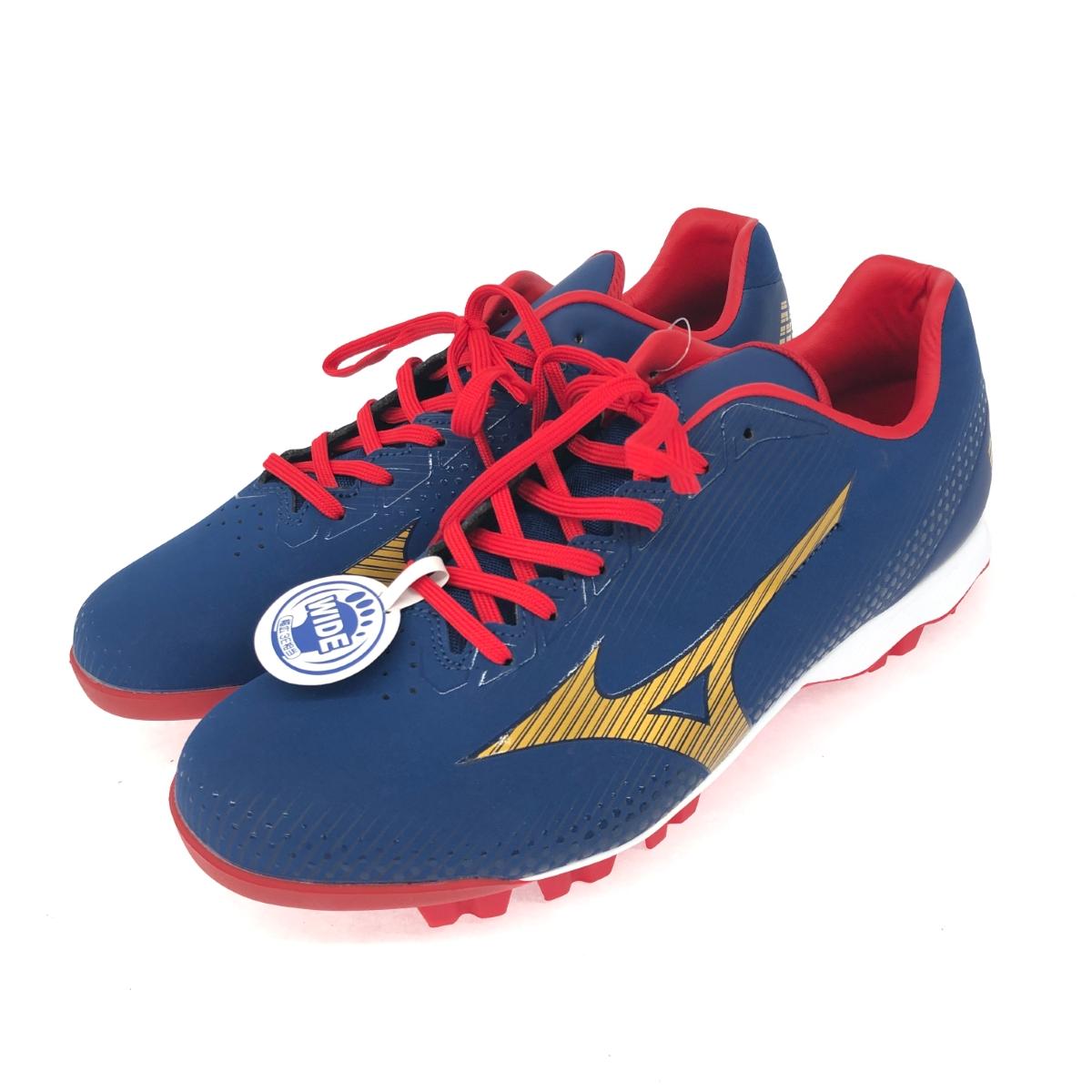 Mizuno ミズノ 野球用スパイク 未使用品 27.0 ブルー ウェーブライトレボ メンズ 靴 シューズ shoes 【中古】