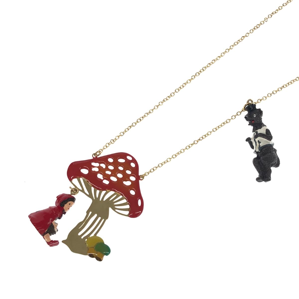 Les Nereides レネレイド ネックレス 美品 ゴールドカラー 赤ずきんちゃん レディース チョーカー ペンダント accessory アクセサリー 