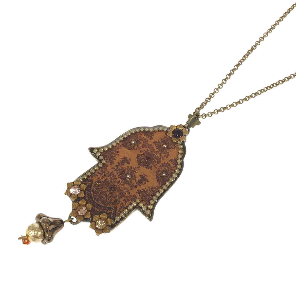 Michal Negrin ミハエルネグリン ネックレス ブロンズカラー レディース チョーカー ペンダント accessory アクセサリー 【中古】