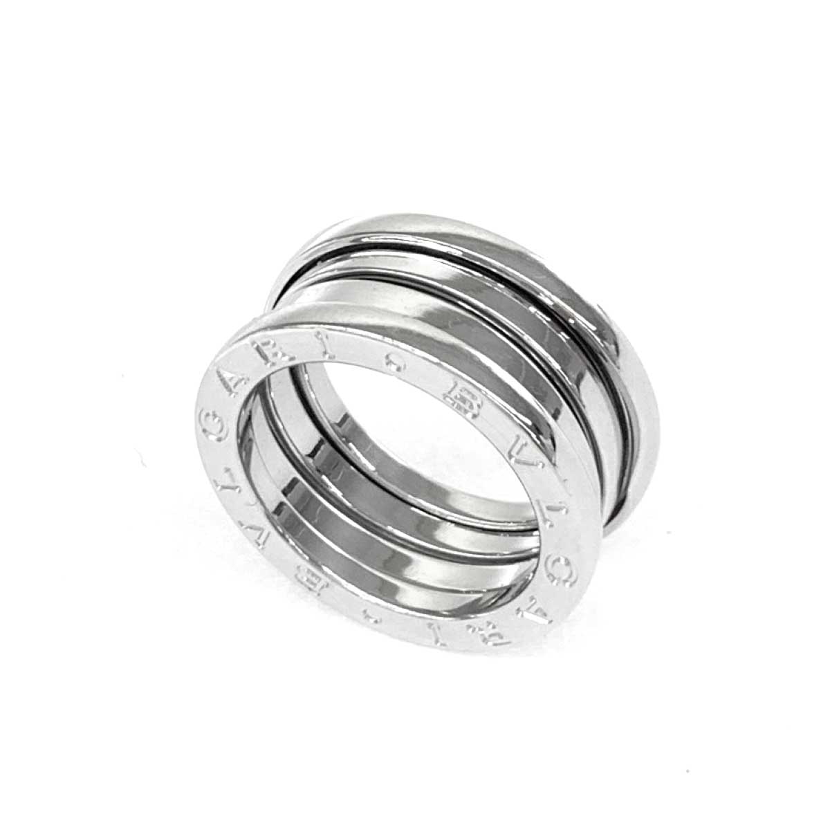 BVLGARI ブルガリ B-zero1 リング 美品 Sサイズ シルバーカラー K18WG レディース 総重量:9g 指輪 ring jewelry ジュエリー 【中古】
