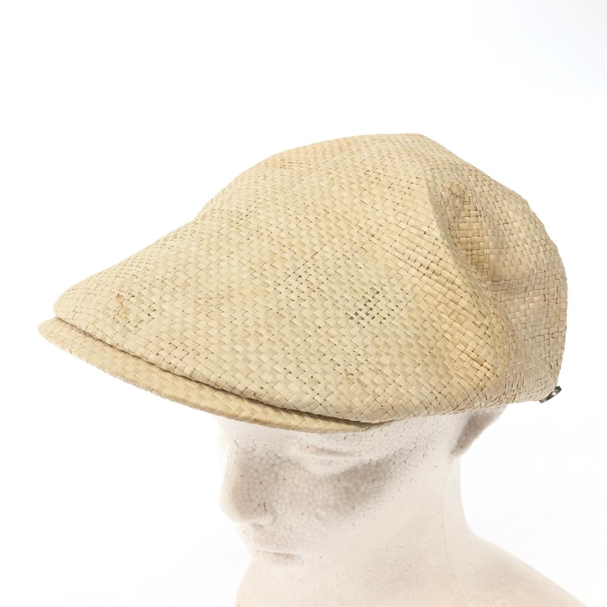 DAKS LONDON ダックスロンドン 麦わらハンチング 良好 S ベージュ ペーパー メンズ 帽子 ハット hat 服飾小物 