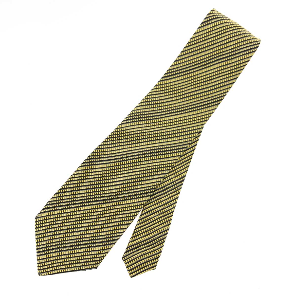 KENZO ケンゾー ネクタイ 美品 D-TK8075 ブラック×イエロー シルク100％ メンズ ビジネス 服飾小物 【中古】 【202501】(4)