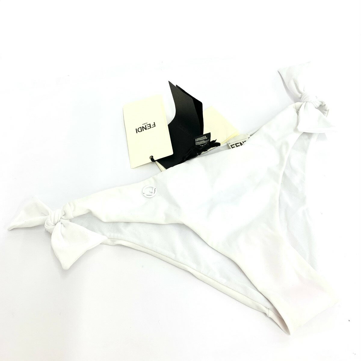 FENDI フェンディ スイムウェア ビキニ 新品同様 38 ホワイト ナイロン レディース 服飾小物 【中古】