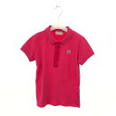 MONCLER モンクレール ポロシャツ カットソー 152cm ピンク コットン キッズ トップス 子供服 【中古】