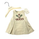 GUCCI グッチ ノースリーブワンピース 未使用品 サイズ0/3 ホワイト コットン キッズ テニス トップス 子供服 60~70cm 【中古】 【202501】(4)
