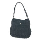 Helen Kaminski ヘレンカミンスキー かごワンショルダーバッグ 良好 ブラック ラフィア・レザー レディース bag 鞄 【中古】
