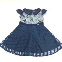 ANNA SUI アナスイ ワンピース キッズサイズ100 ネイビー キッズ トップス 子供服 花柄 セレモニー 女の子 【中古】