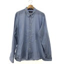 HYDROGEN ハイドロゲン ストライプ長袖 シャツ L ブルー メンズ トップス 【中古】(4)