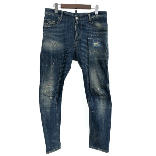 Dsquared2 ディースクエアード デニム パンツ サイズ:44 S74LA0737 ブルー メンズ ペイント ダメージ加工 ボトムス インディゴ 【中古】 Dsquared2 ディースクエアード デニム パンツ サイズ:44 S74LA0737 ブルー メンズ ペイント ダメージ加工 ボトムス インディゴ 【中古】