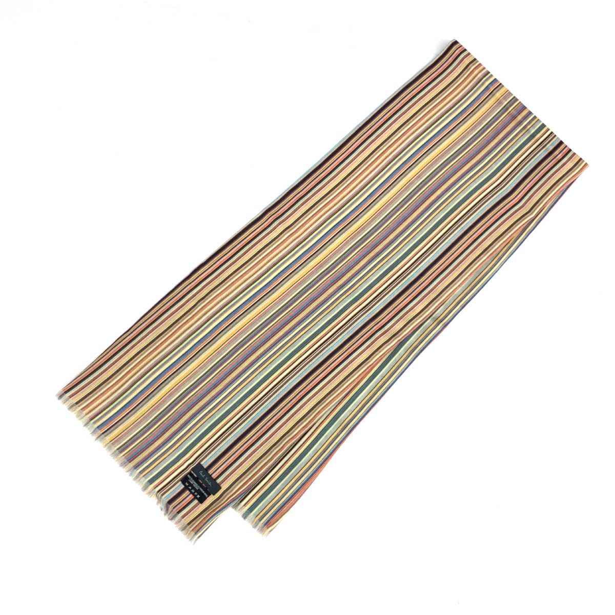 Paul Smith ポールスミス ストール マルチカラー ヴァージンウール100% マルチストライプ 筒型 ユニセックス 服飾小物 【中古】 【202501】