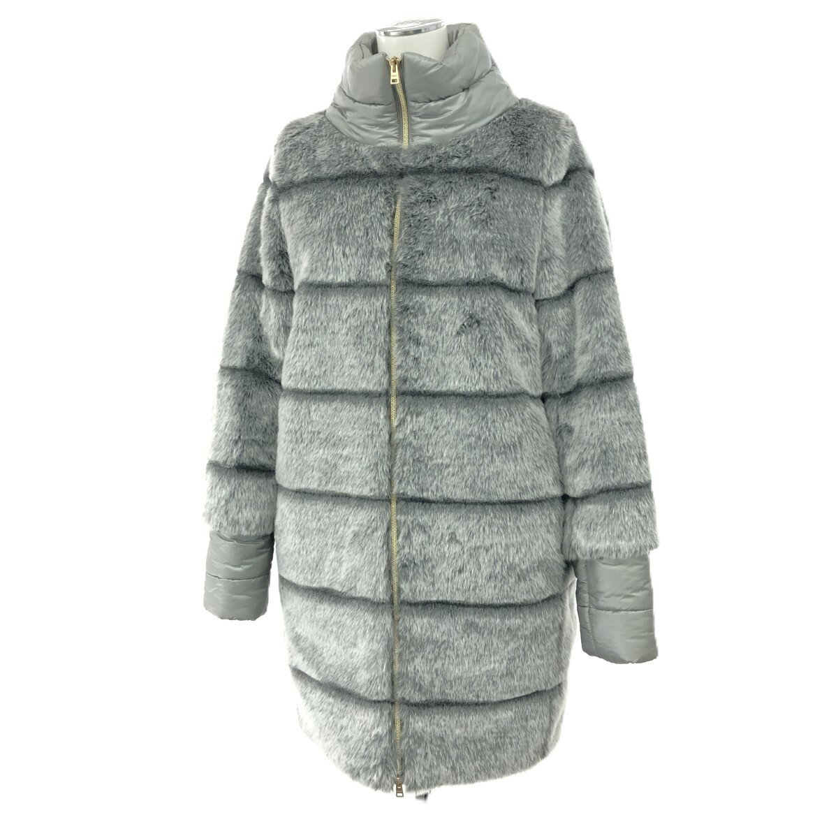 HERNO ヘルノ エコファーダウンコート 良好 キッズサイズ:14A グレー レディース ファー 子供服 アウター 14歳 160 CA004G-38120 ...