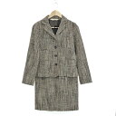 ★楽天スーパーセール対象★ S MAX MARA エスマックスマーラ スカートスーツ サイズ:I40 ブラウン ウール レディース 上下セット ツイード テーラ...