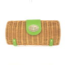 Kate spade ケイトスペード クラッチバッグ ブラウン/グリーン ラタン レディース セカンドバッグ bag 鞄 【中古】(4)