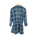 POLO RALPH LAUREN ポロラルフローレン チェック柄シャツワンピース 未使用品 サイズ:150cm ブルー レディース トップス 子供服 【中古】(4)