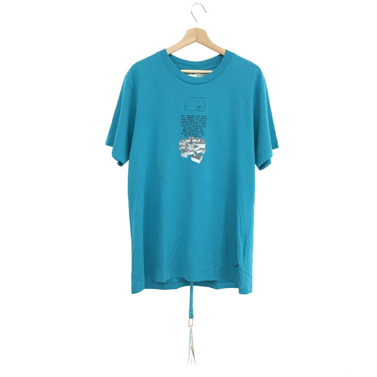 OFF WHITE 一枚でも格好良く着こなせる!ロゴ Tシャツ ブルー 楽天市場】オフホワイト tシャツ(カラーブルー)(Tシャツ