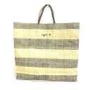 agnes b. アニエスベー トートバッグ ベージュ ラフィア ユニセックス bag 鞄 【中古】