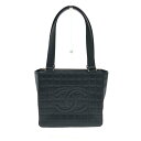CHANEL シャネル トートバッグ A17809 ブラック チョコバー ココマーク ラムスキン レディース シール有8番台 bag 鞄 【中古】