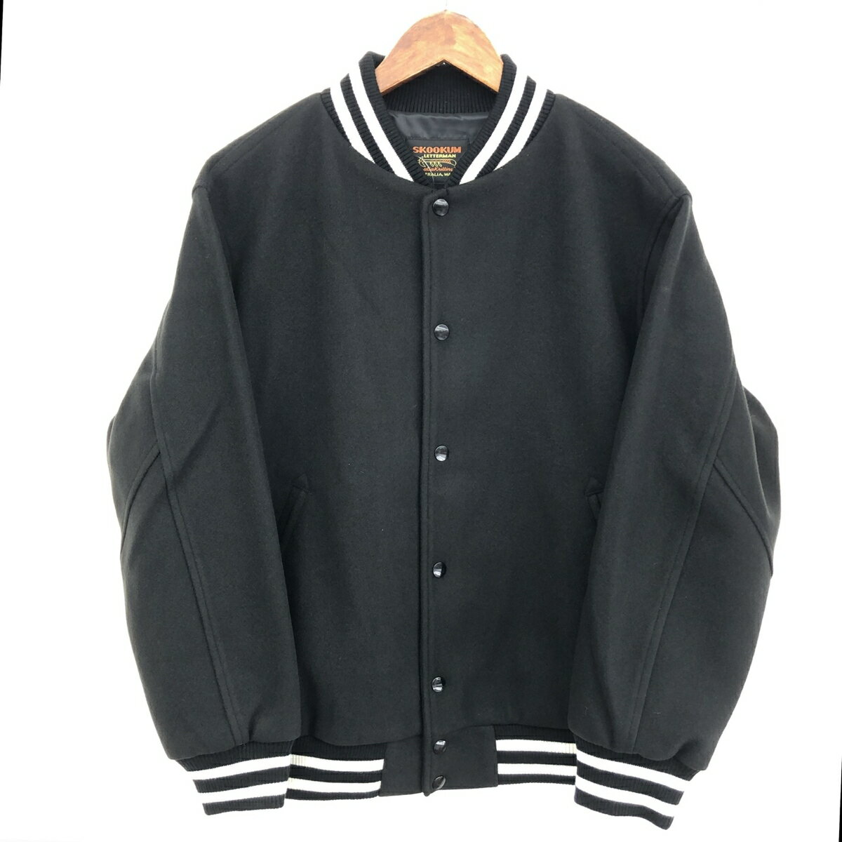 SKOOKUM スクーカム Light Varsity Jacket スタジアムジャケット 未使用品 サイズ:L SK23101 ブラック メンズ アウター 【中古】