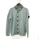 STONE ISLAND ストーンアイランド ジップ カーディガン サイズ:M 7515547A3 ブルー ウール メンズ トップス 【中古】