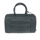 パイソンレザー ボストンバッグ 良好 ブラック 総ヘビ革 ユニセックス ドラムバッグ bag 鞄 【中古】