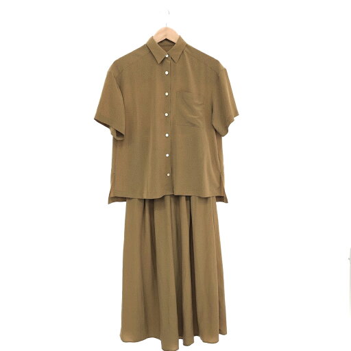 DRESSTERIOR ドレステリア ブラウス&パンツ セットアップ 良好 サイズ:38 ブラウン レディース ドット柄 半袖 【中古】 DRESSTERIOR ドレステリア ブラウス&パンツ セットアップ 良好 サイズ:38 ブラウン レディース ドット柄 半袖 【中古】