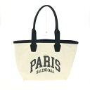 BALENCIAGA バレンシアガ トートバッグ 良好 692068 ホワイト キャンバス×レザー シティーズ パリ レディース bag 鞄 【中古】