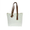 Woven ウーヴン トートバッグ カゴ ホワイト レディース bag 鞄 【中古】