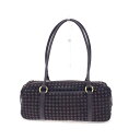 HAMANO ハマノ トートバッグ ブラウン レザー 編み込み イントレチャート レディース bag 鞄 【中古】
