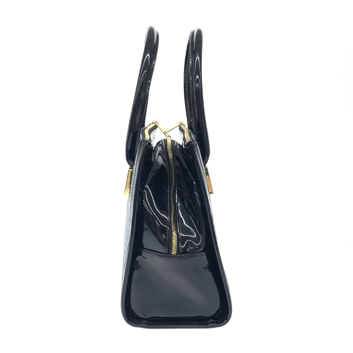 ★20%OFFクーポン★全員対象★ 4月30日〆まで【202503】TED BAKER テッドベーカー トートバッグ ブラック エナメル レディース bag 鞄 【中古】