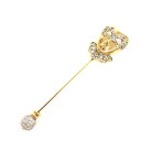 SWAROVSKI スワロフスキー ピンブローチ ゴールドカラー 仮面 マスク レディース accessory アクセサリー 【中古】