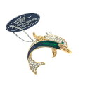 attwood アトウッド ヴィンテージthe attwood collection ブローチ ゴールドカラー カラーストーン イルカ レディース コサージュ accessory アクセサリー 【中古】