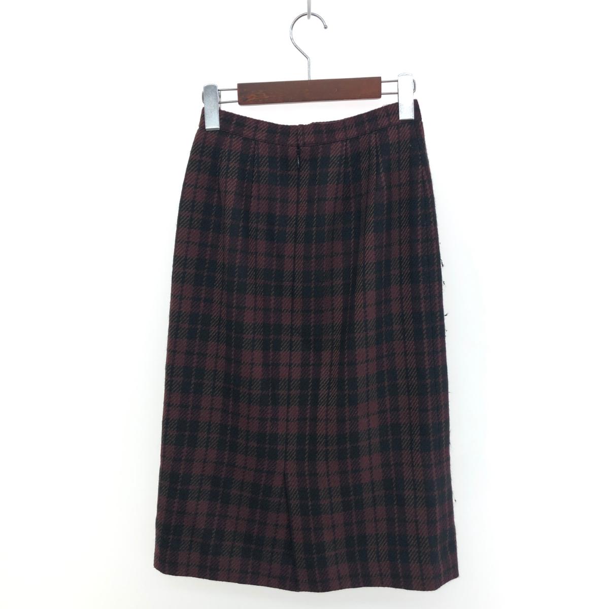 Burberry's バーバリーズ スカート ボルドー ウールシルク レディース ボトムス ヴィンテージ チェック 中古 recycle-tifana-10178621 リサイクル ティファナ サンプル画像2