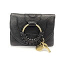★20%OFFクーポン★全員対象★ 4月30日〆まで【202504】 SEE BY CHLOE シーバイクロエ 財布 ブラック レザー 三つ折り レディース ハ...