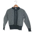 DRESSTERIOR ドレステリア アンサンブルニット サイズ:36 ブラック レディース トップス カーディガン モノグラム 2点セット 【中古】