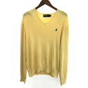 POLO RALPH LAUREN ポロラルフローレン Vネック ニット サイズ:L イエロー コットン メンズ トップス 【中古】(4)