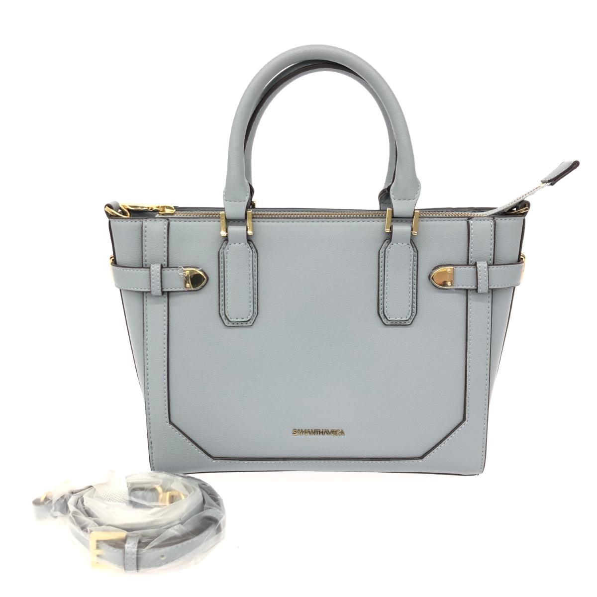 Samantha Thavasa サマンサタバサ 2WAYバッグ 新品同様 ブルーグレー PVC レディース 多機能 bag 鞄 【中古】のサムネイル