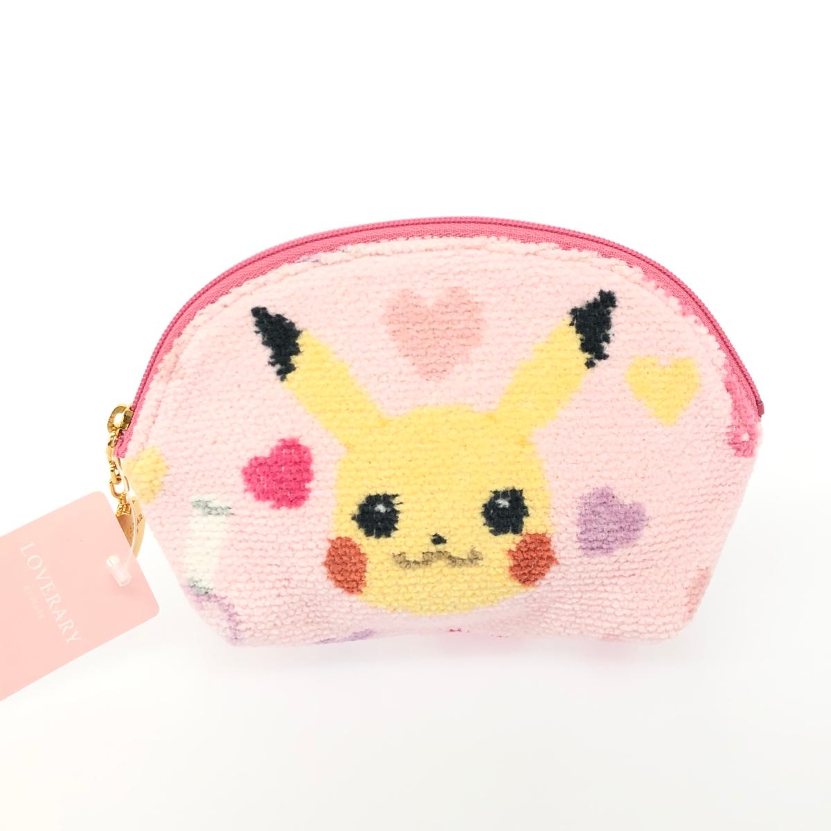 FEILER フェイラー ポケモンコラボ/ピカチュウ ポーチ 未使用品 ピンク レディース 小物入れ poach インナーバッグ 【中古】のサムネイル